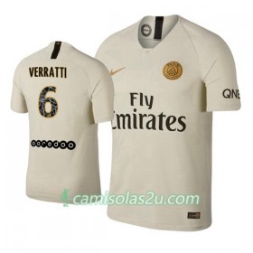 Camisolas de Futebol Paris Saint Germain Verratti 6 Equipamento Alternativa 2018/19 Manga Curta
